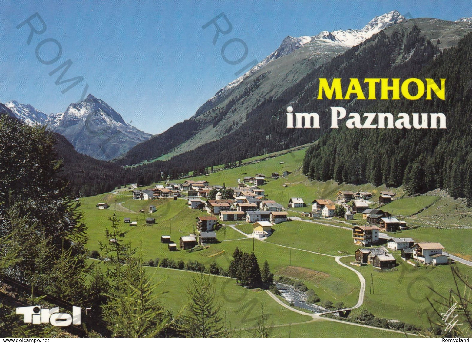 CARTOLINA  MATHON IM PAZNAUN M.1455,TIROLO,AUSTRIA-GEGEN BALLUNSPITZE M.2671-NON VIAGGIATA - Ischgl