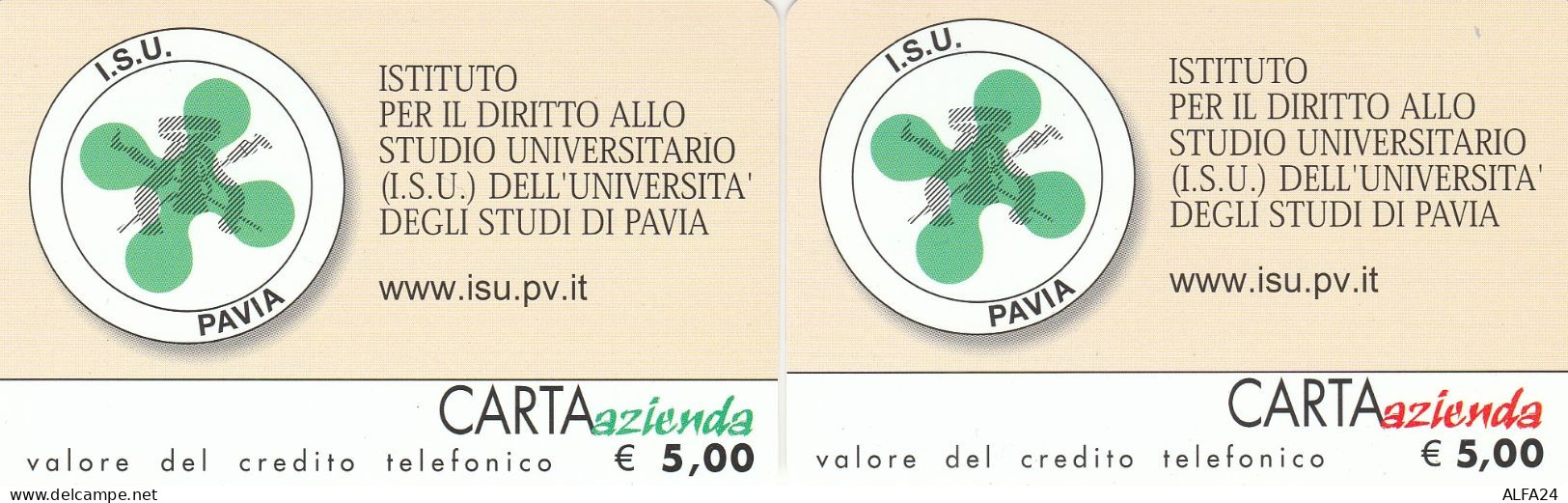 COPPIA CARTA AZIENDA NUOVA DT 38-9 ISU PAVIA - Private-Omaggi