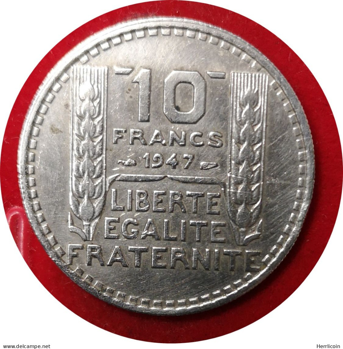 1947   - 10 Francs Turin Cupronickel, Petite Tête  France - 10 Francs