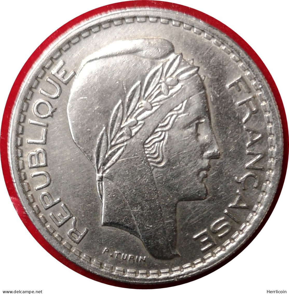 1947   - 10 Francs Turin Cupronickel, Petite Tête  France - 10 Francs