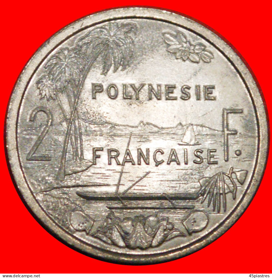 * FRANCE SHIPS IEOM (1973-2020): FRENCH POLYNESIA  2 FRANCS 1982 UNC MINT LUSTRE! · LOW START ·  NO RESERVE! - Polinesia Francese