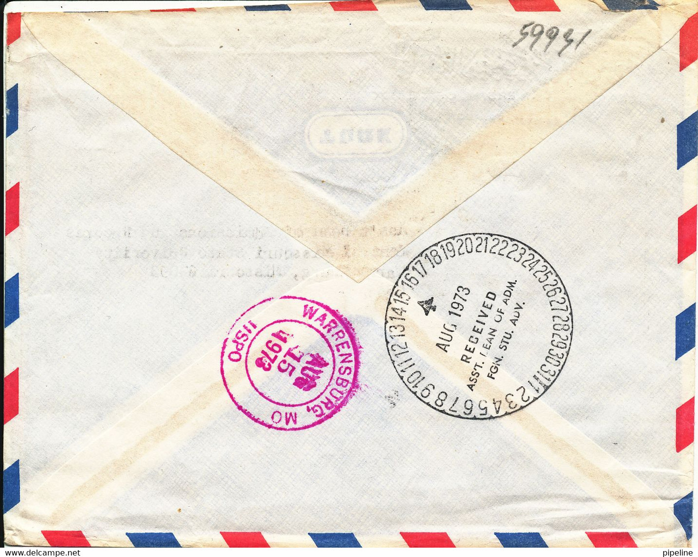 Lebanon Registered Air Mail Cover With Red Meter Cancel Beyrouth 7-8-1973 Sent To USA - Lebanon