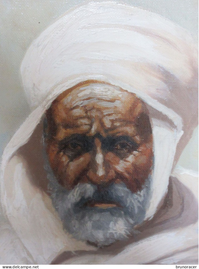 CHARLES LIEBERT (XIX-XX ème) PORTRAIT D'ALGERIEN BISKRA SIGNE VOIR SCANS - Oils