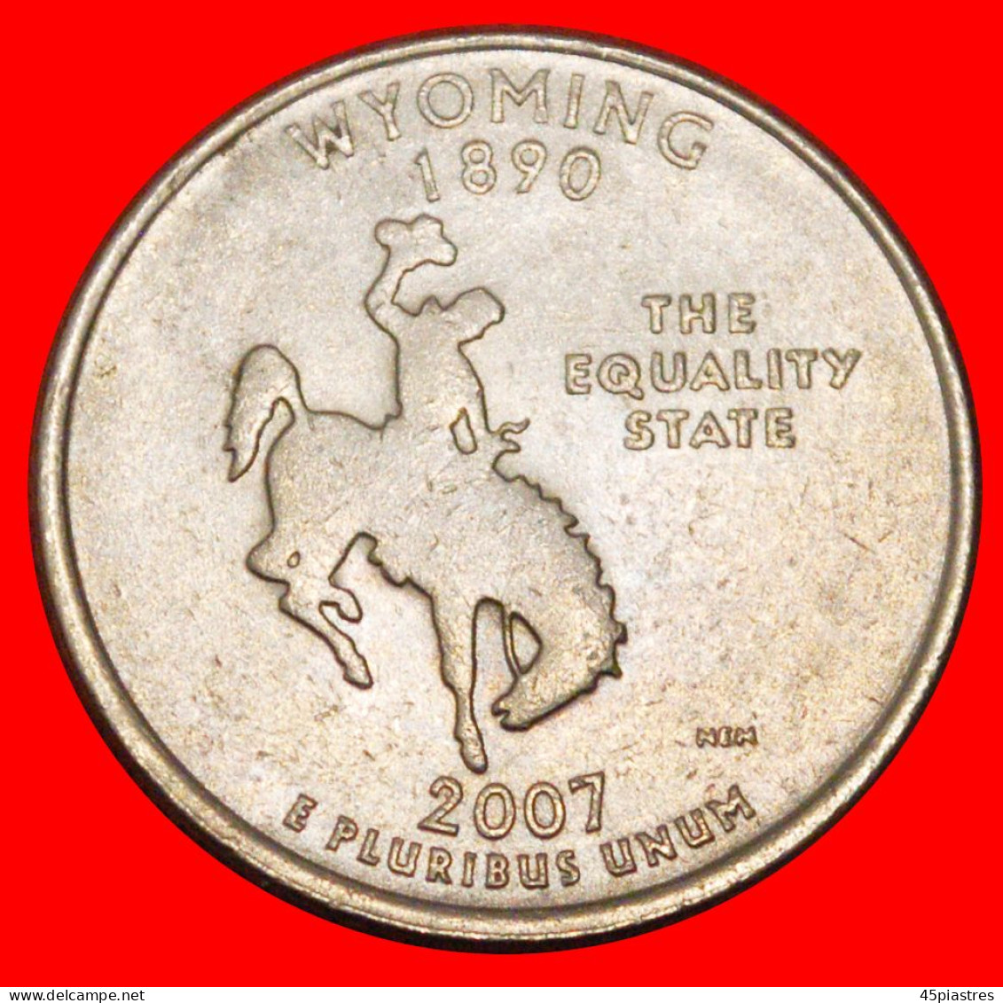 * COWBOY 1890: USA  1/4 DOLLAR 2007P MINT LUSTRE! WASHINGTON (1789-1797) · LOW START ·  NO RESERVE! - 1999-2009: State Quarters