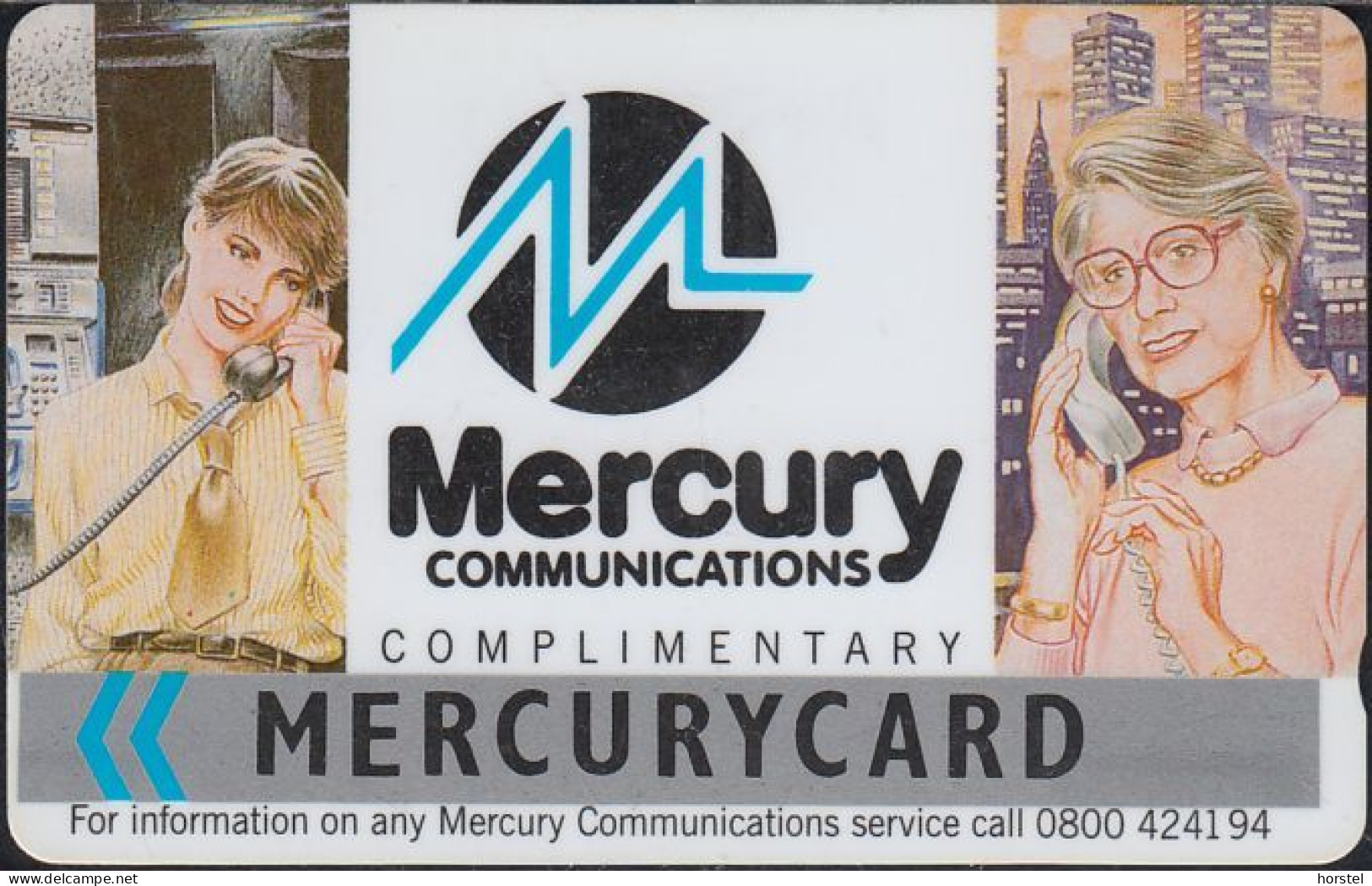Mercury - MER077 - Complimentary - Girl Phoning - 50p - 21MERA - Mercury Communications & Paytelco