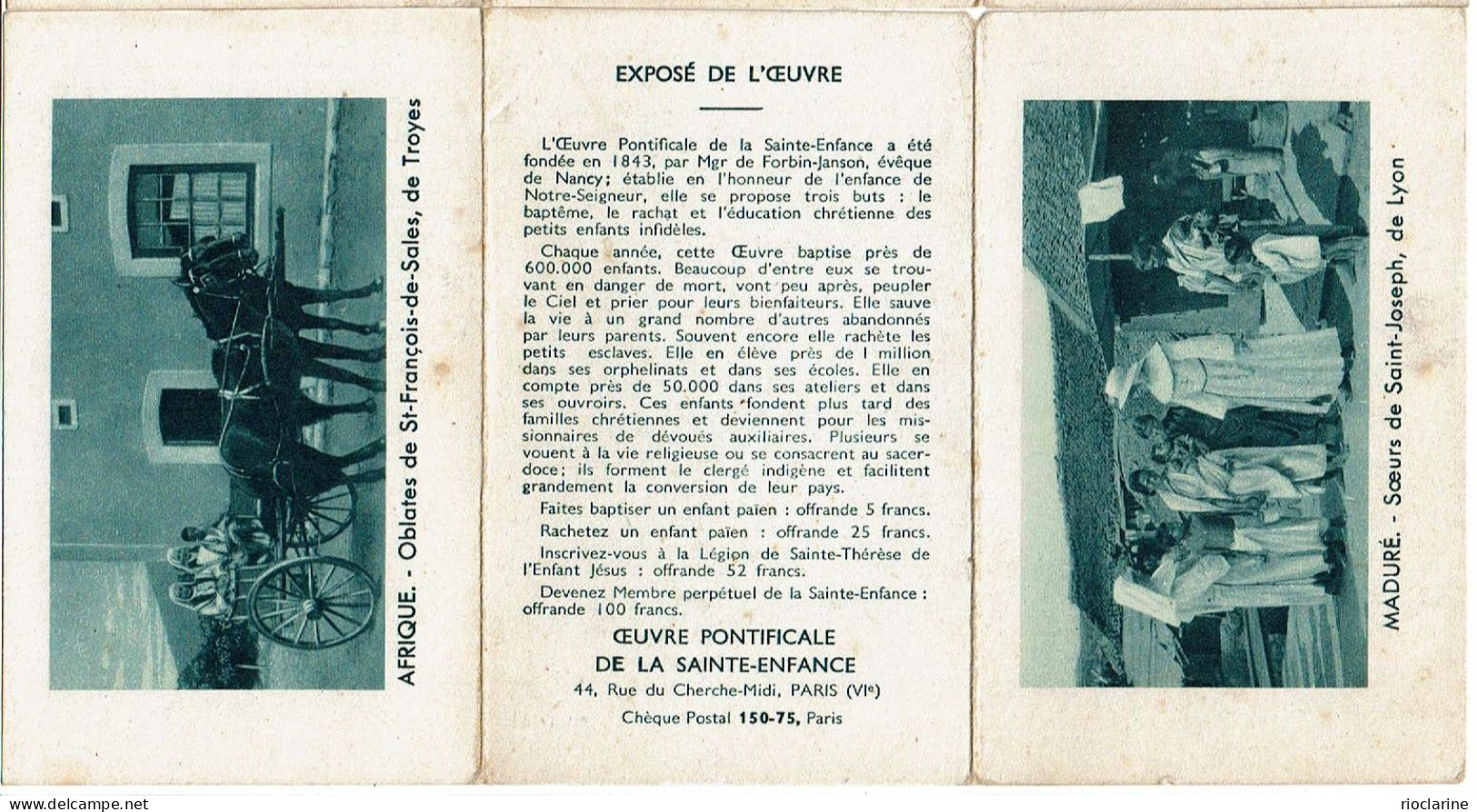 Lot De 2 Calendriers En 3 Volets 1939 "Oeuvre Pontificale De La Sainte Enfance"   Annam, Madagascar, Maduré - Kleinformat : 1921-40