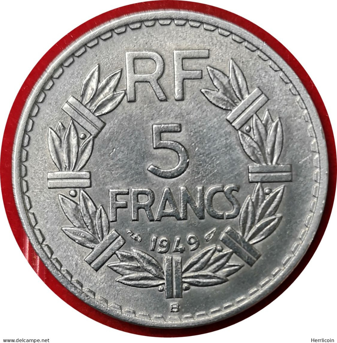 Monnaie France - 1949 B - 5 Francs Lavrillier Aluminium - 5 Francs