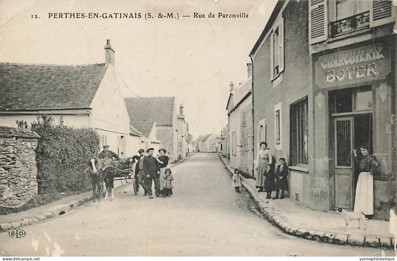 77 - SEINE ET MARNE - PERTHES-EN-GATINAIS - Rue De Paronville - Charcuterie BOYER - 10896 - Perthes