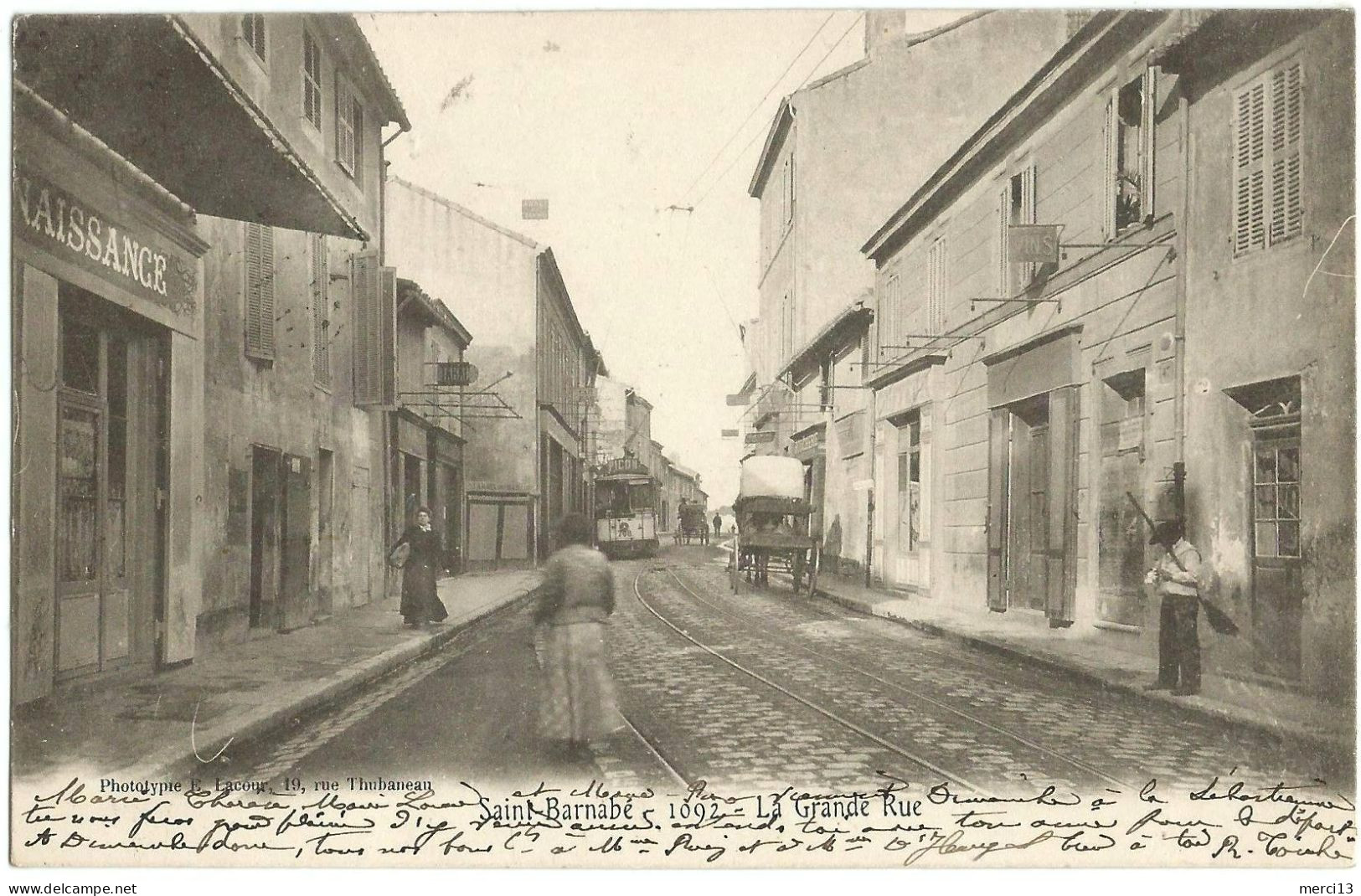 Précurseur De SAINT-BARNABÉ (13) – La Grande Rue. Editeur Lacour, N° 1092. - Saint Barnabé, Saint Julien, Montolivet