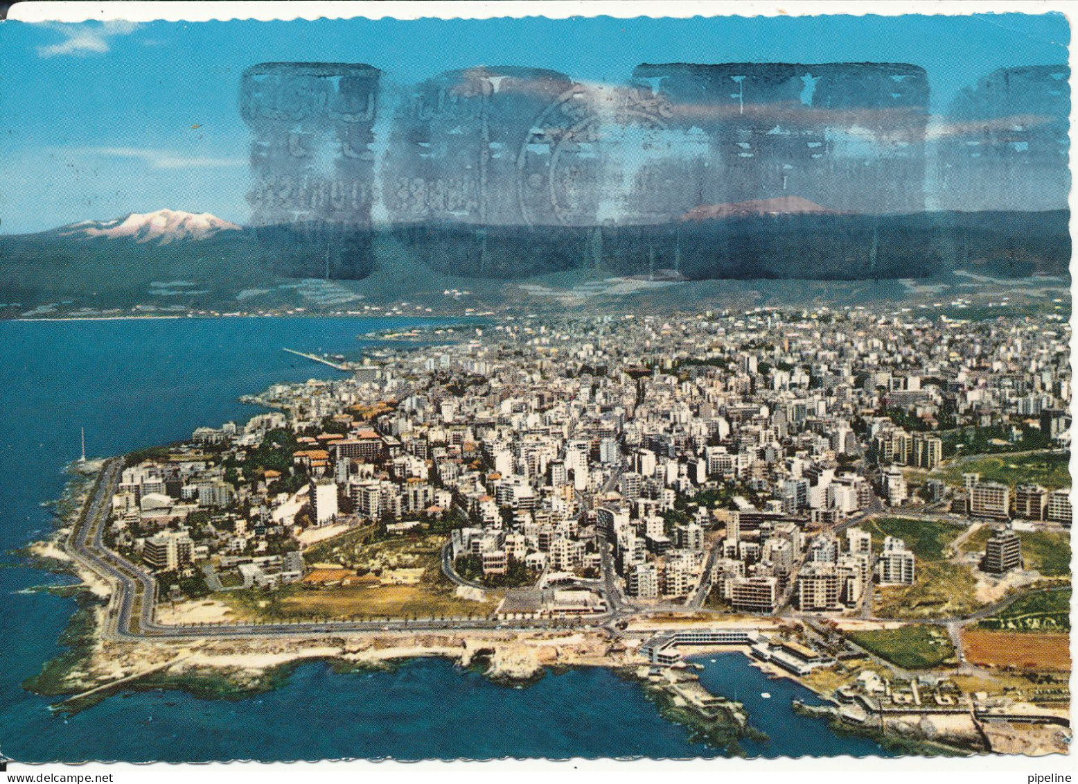 Lebanon Postcard Sent To Denmark Beirut 1-8-1967 (Greetings From Beirut) - Liban