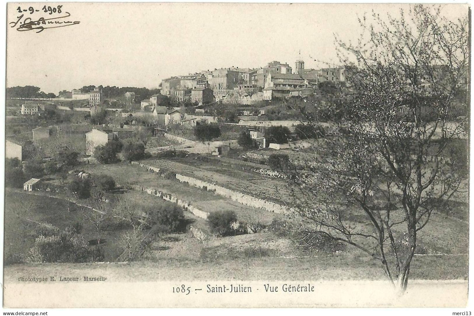 SAINT-JULIEN (13) – Vue Générale. Editeur Lacour, N° 1085. - Saint Barnabé, Saint Julien, Montolivet