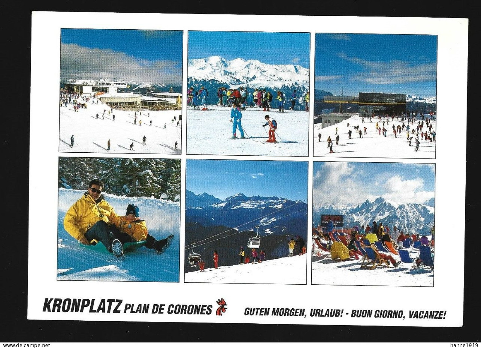 Bruneck Brunico Kronplatz Ski Photo Carte Cachet 1999 Brunico Italia Htje - Vipiteno