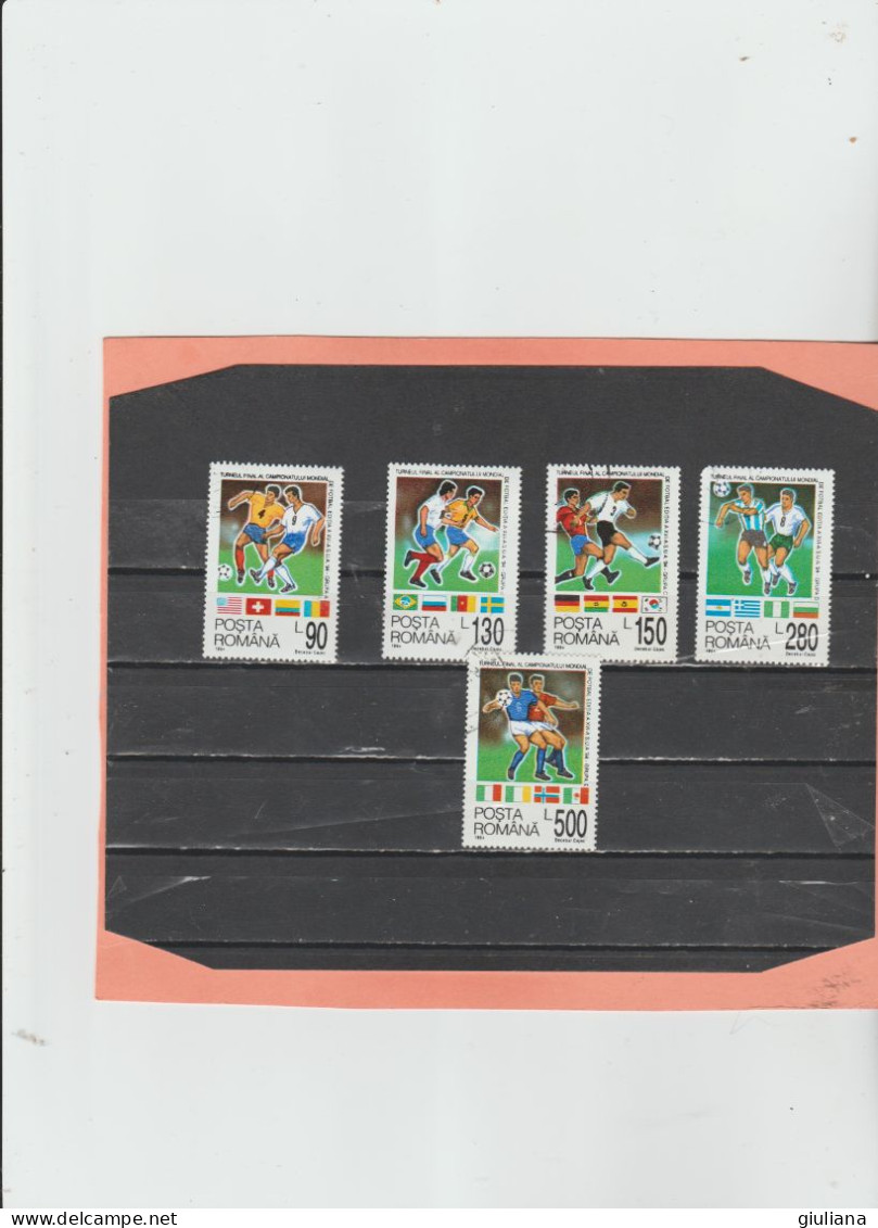 Romania 1994 - (YT) 4170/75 Used "Coppa Del Mondo Calcio USA '94" - Serie Completa (manca 1 Valore) - 1994 – USA