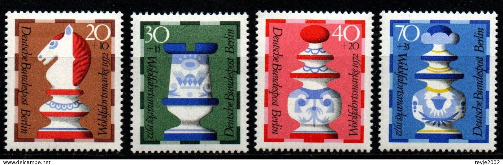 Berlin 1972 - Mi.Nr. 435 - 438 - Postfrisch MNH - Schach Chess - Echecs