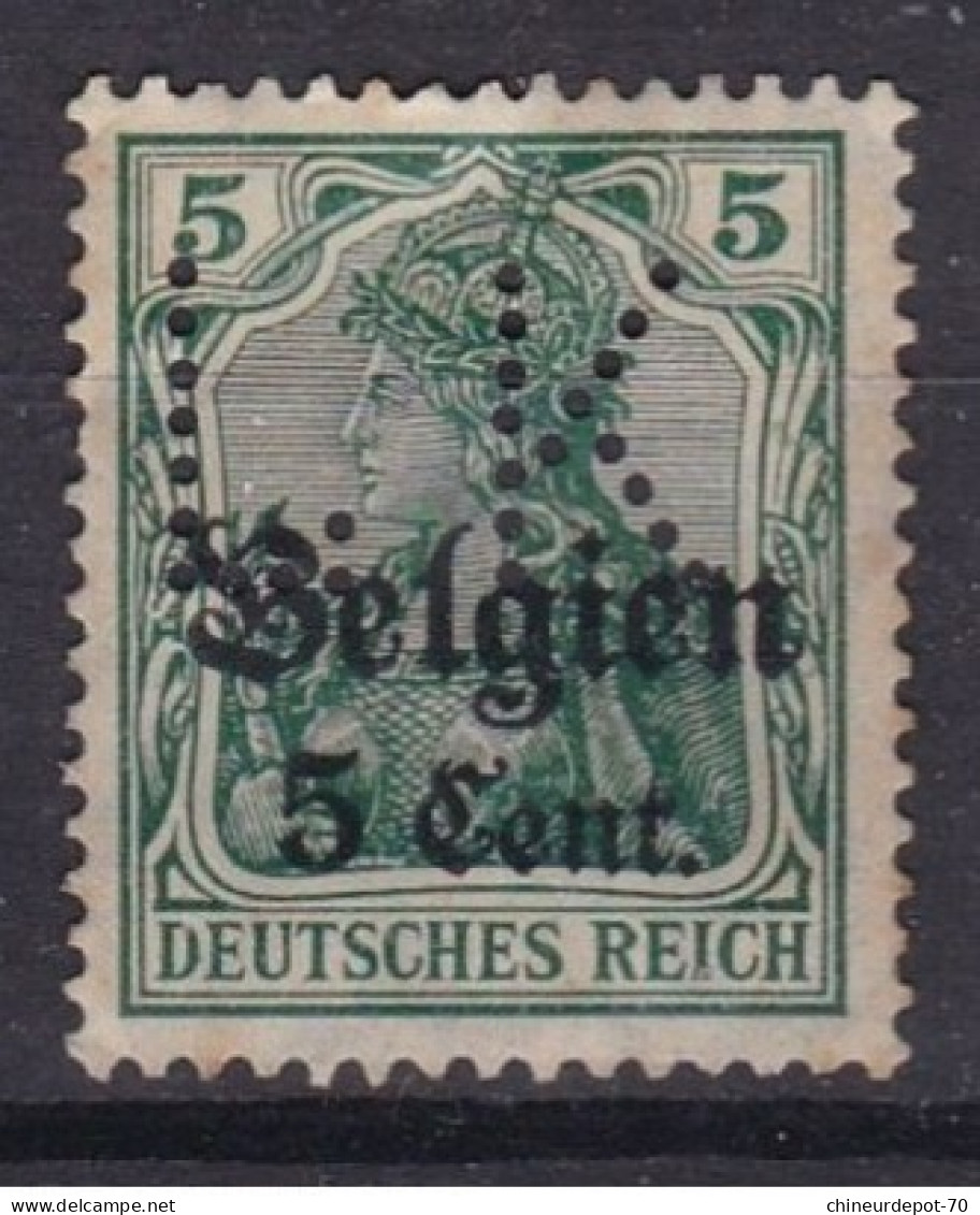 BELGIEN OCCUPATION DEUTSCHES REICH PERFORE PERFORATION - 1909-34