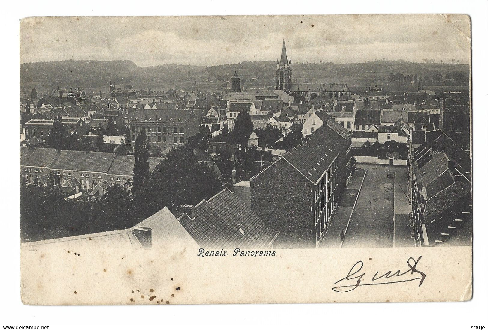 Renaix.   -   Panorama   -    1904    Naar   Heusden - Ronse