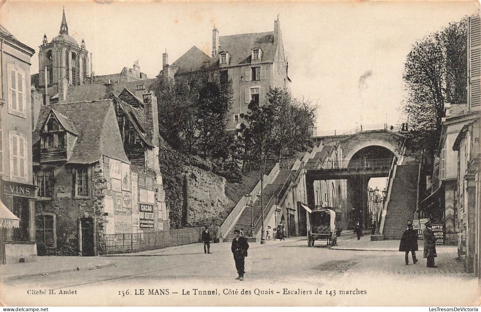 FRANCE - Le Mans - Le Tunnel, Côté Des Quais - Escaliers De 143 Marches - Carte Postale Ancienne - Le Mans