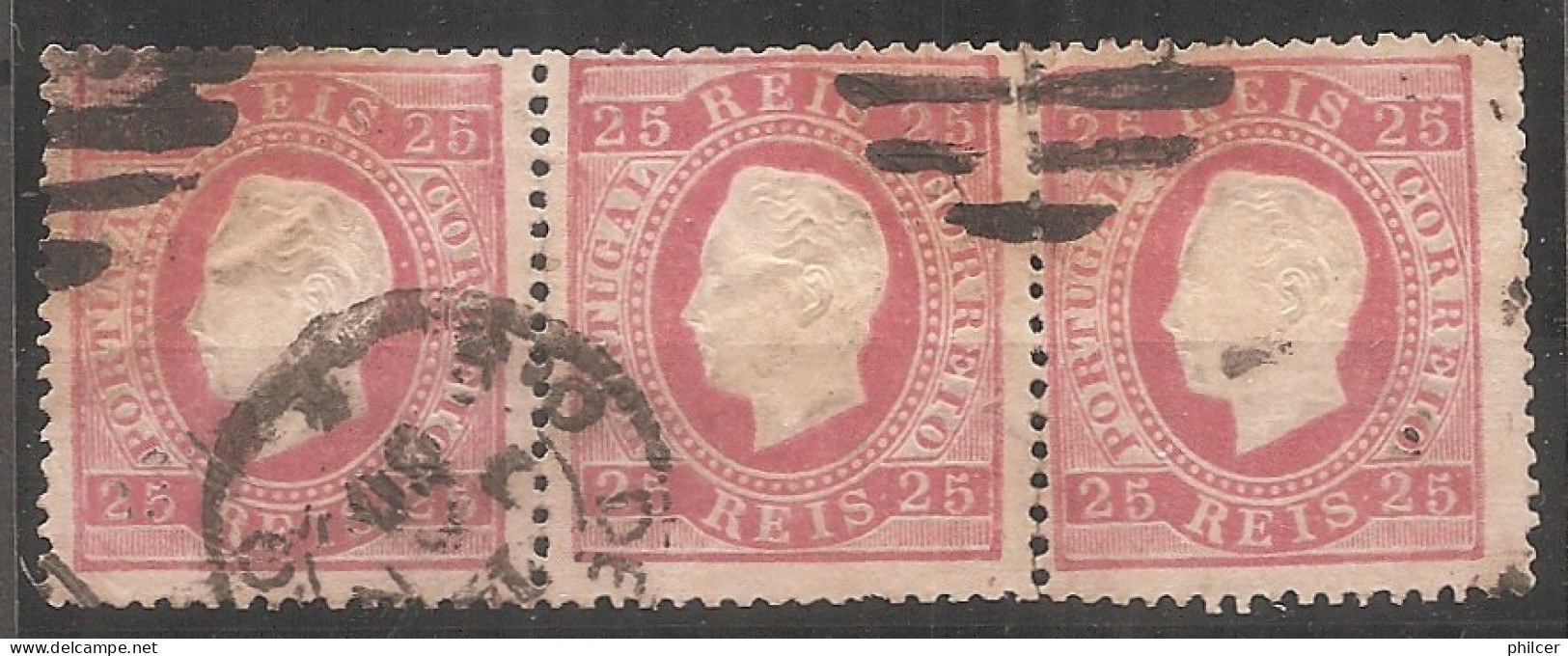 Portugal, 1870/6, # 40 Dent. 13 1/2, "Pinhel", Used - Oblitérés