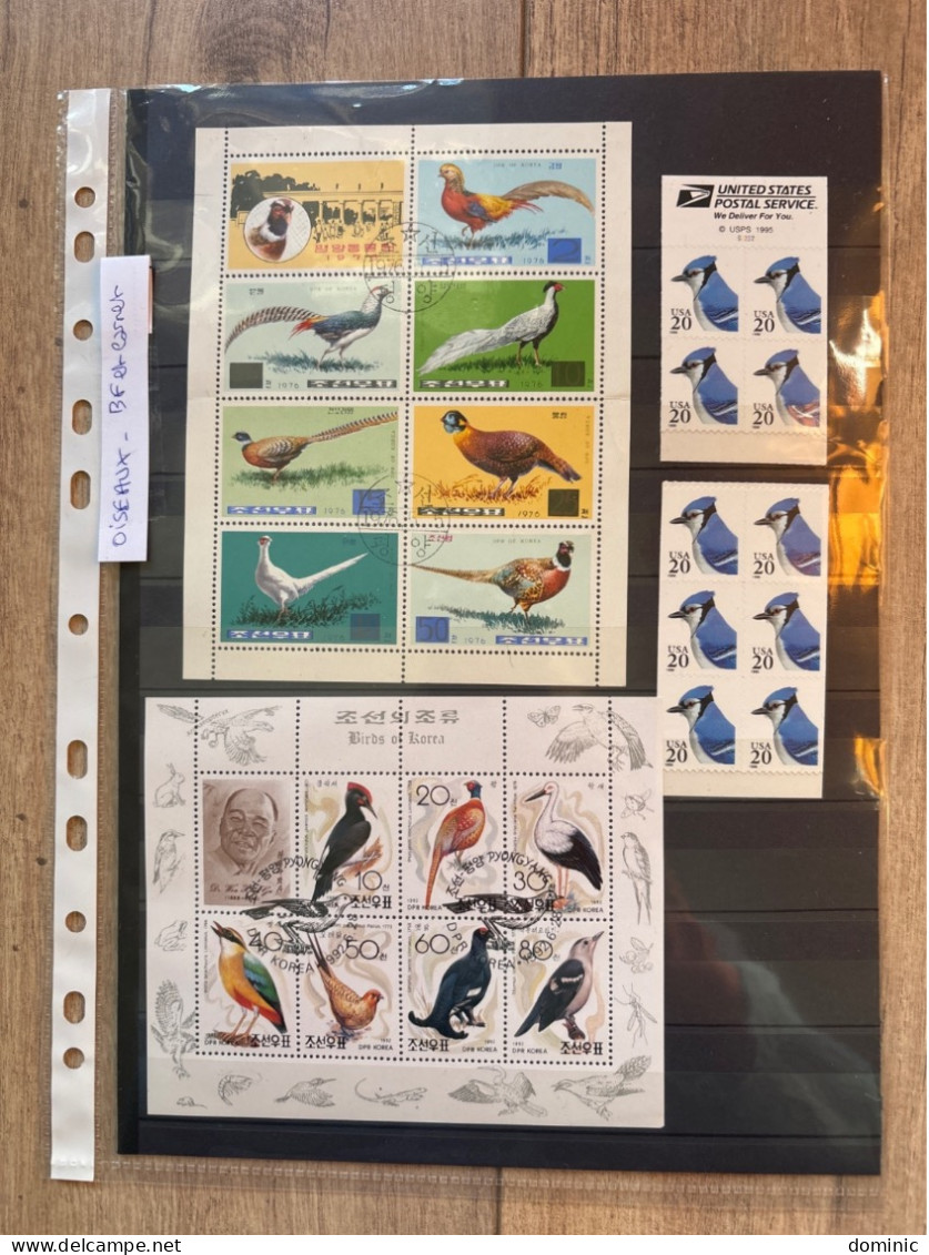 Thème Oiseaux Lot De Blocs Feuillets Et Carnet - Collezioni & Lotti