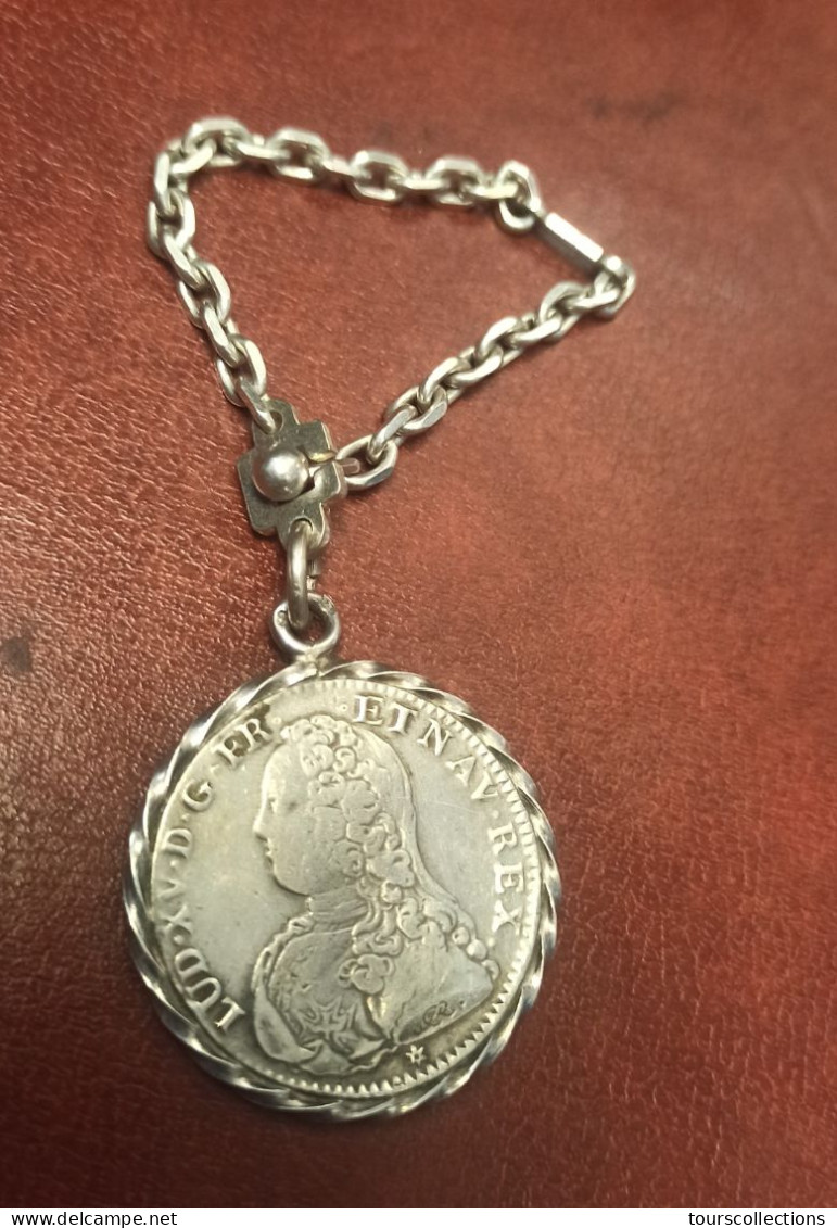 PENDENTIF En ARGENT Pour 20 Grammes Attache OK - Monnaie DEMI ECU ROI De FRANCE LOUIS XV De 1729 C Caen - Pendentifs