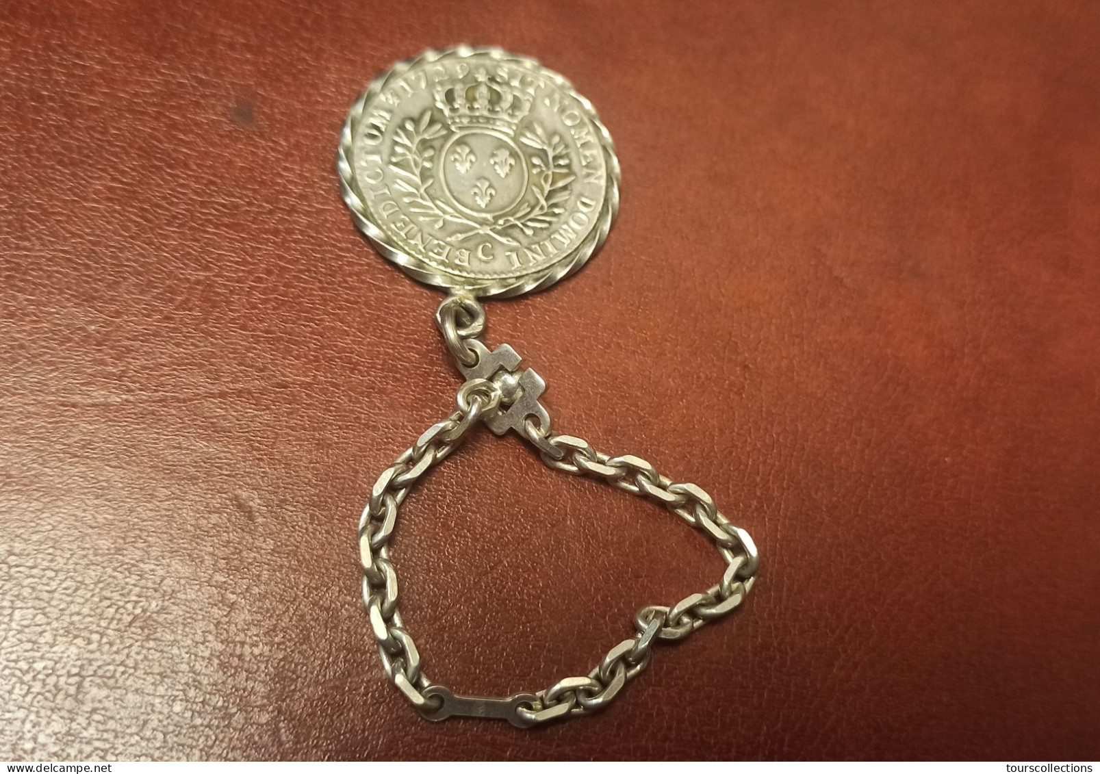 PENDENTIF En ARGENT Pour 20 Grammes Attache OK - Monnaie DEMI ECU ROI De FRANCE LOUIS XV De 1729 C Caen - Anhänger