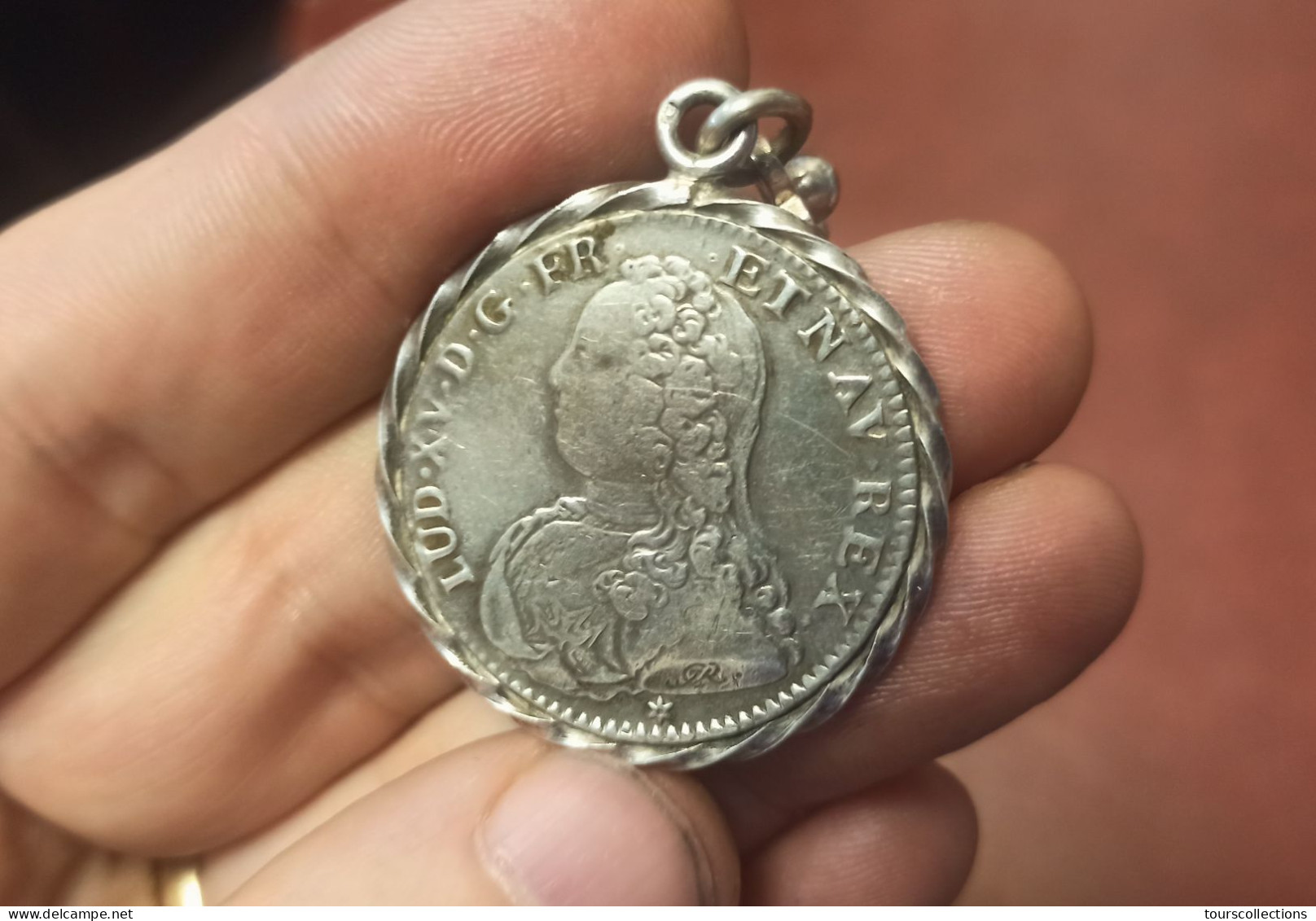 PENDENTIF En ARGENT Pour 20 Grammes Attache OK - Monnaie DEMI ECU ROI De FRANCE LOUIS XV De 1729 C Caen - Pendants