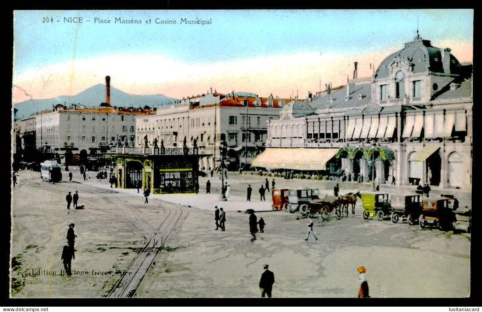 FRANCE - NICE - Place Massena Et Casino Municipal. ( Ed. Baylone Frères Nº 204) Carte Postale - Casinos