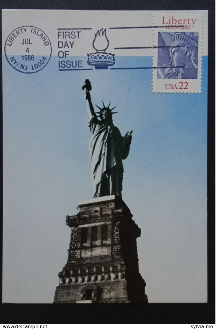 Carte Maximum 2421 Barholdi Liberty  Obl: USA - Cartoline Maximum