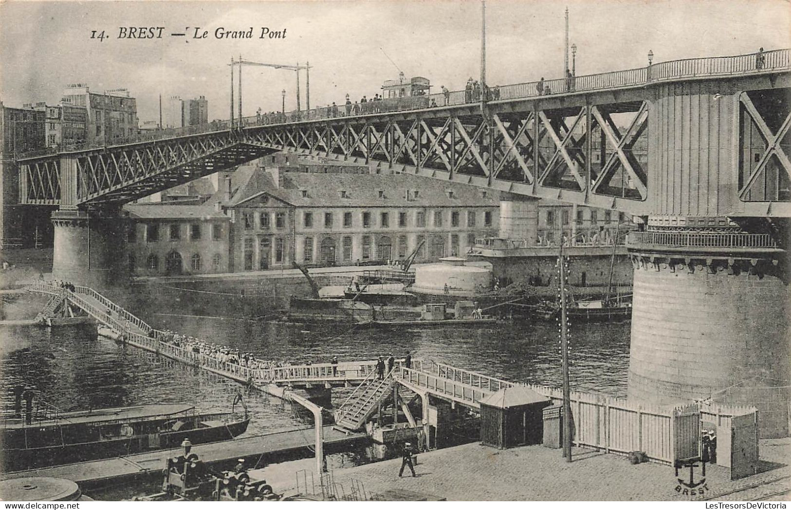 FRANCE - Brest - Le Grand Pont - Animé - Carte Postale Ancienne - Brest