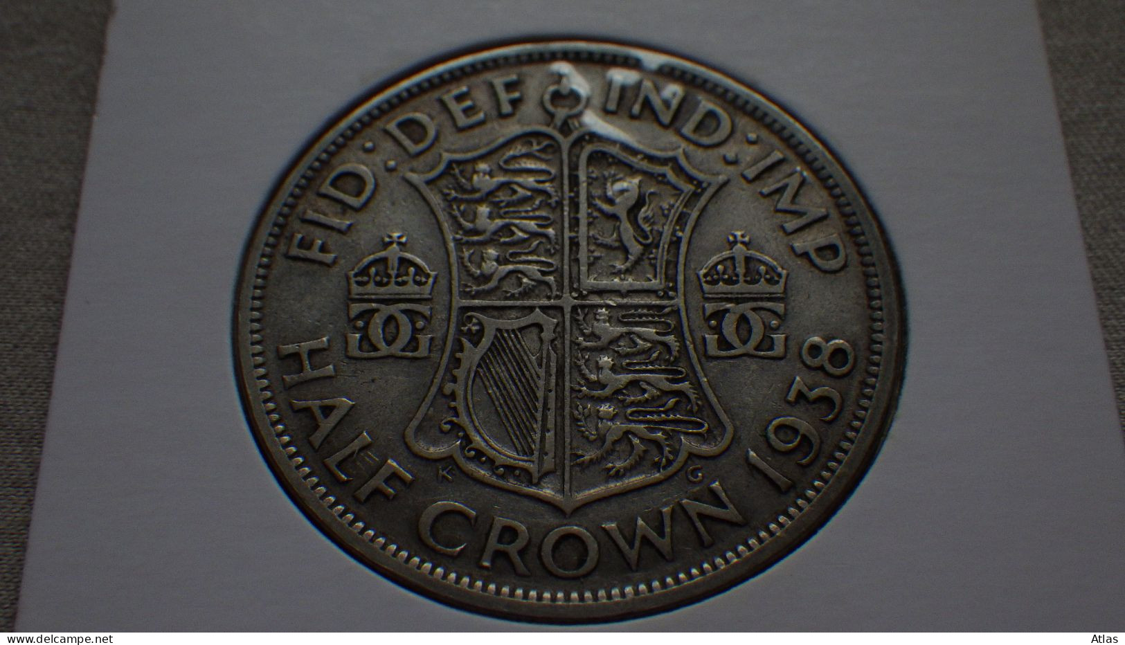 Half Crown 1938 Pièce De Monnaie En Argent - Otros & Sin Clasificación