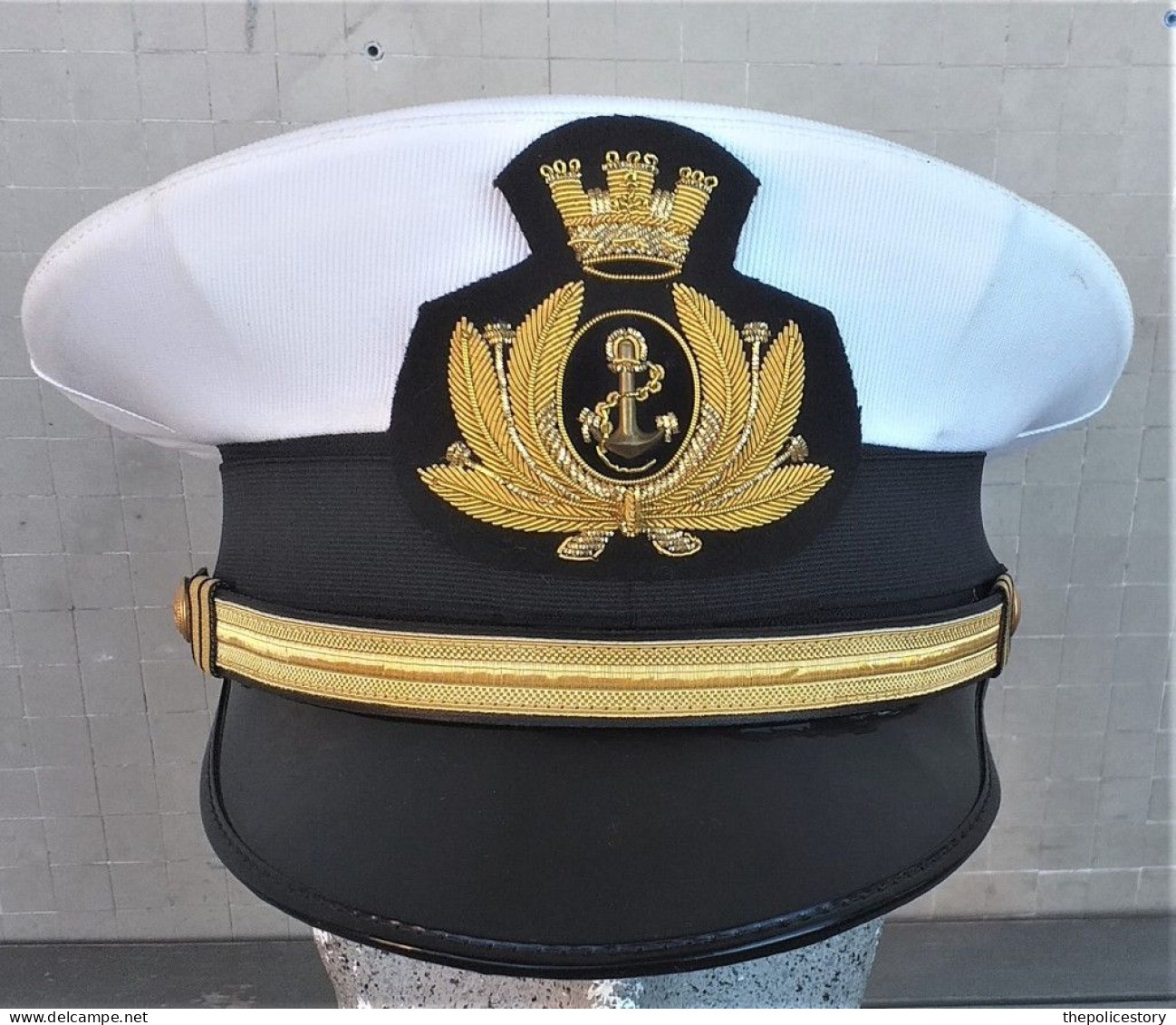 Berretto Visiera Vintage Ufficiale Marina Militare Originale Completo Mai Usato Tg.59 - Casques & Coiffures