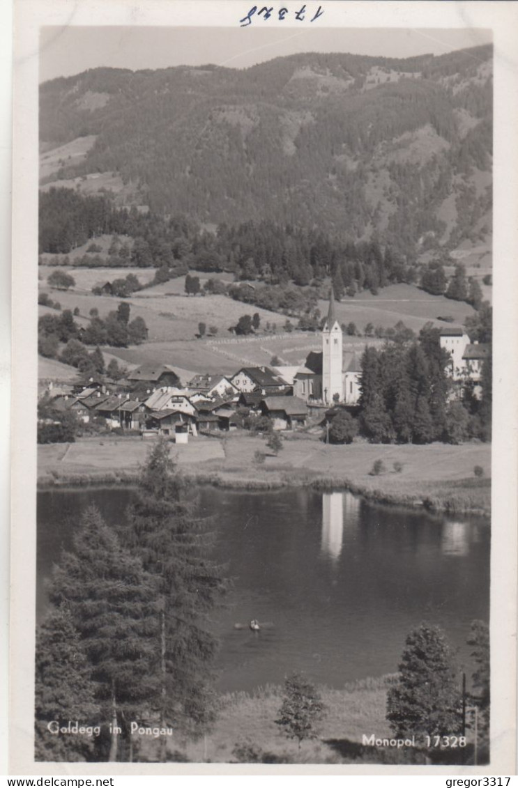 E1801) GOLDEGG Im PONGAU - SEE Kirche Ruderboot ALT - Goldegg