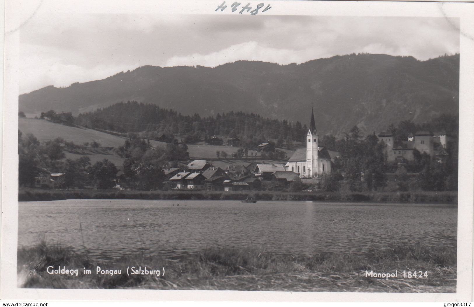 E1802) GOLDEGG Im PONGAU - Salzburg - S/W FOTO AK - Kirche See - Goldegg