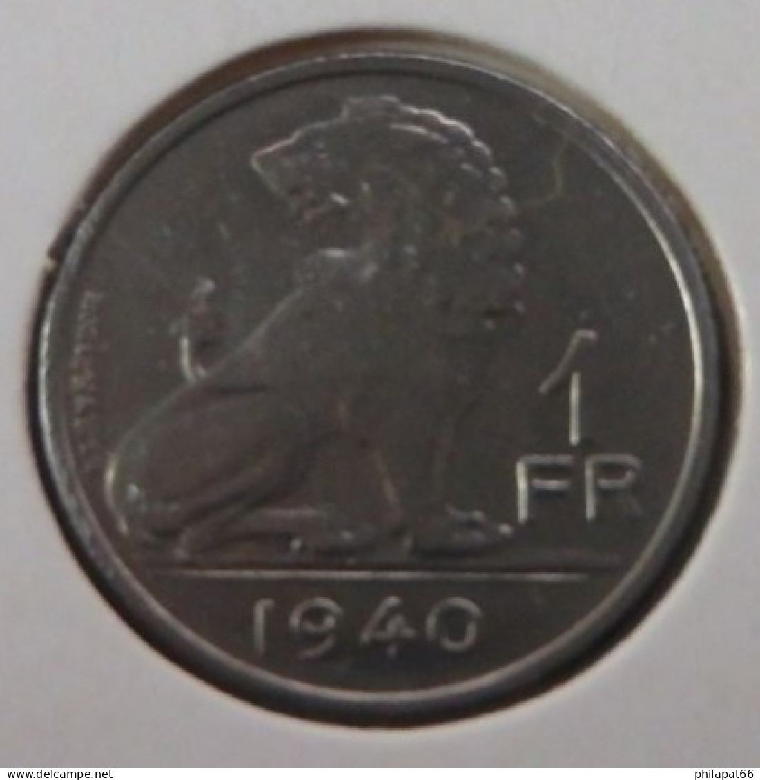 Leopold I 1Fr Zittende Leeuw 1940VL/FR - 1 Franc