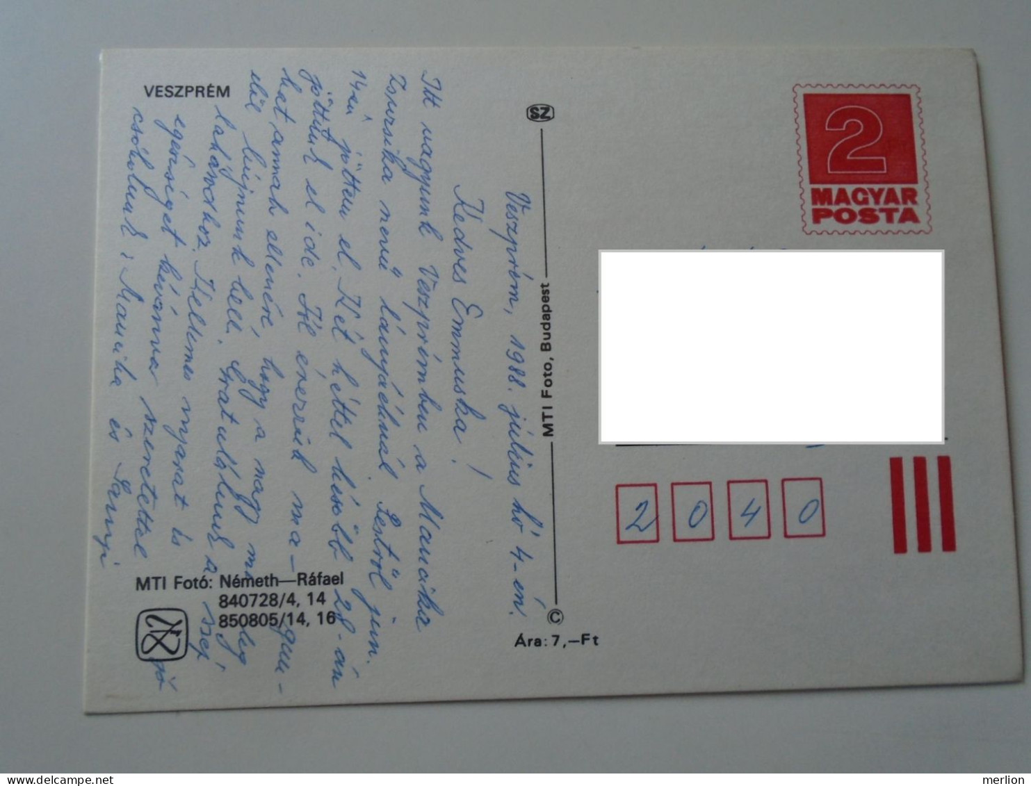 ZA482.29    Hungary  Postal Stationery, Entier,  Ganzsache, 2 Ft  MTI 840728/4,14,  850805, 14, 16 VESZPRÉM - Interi Postali