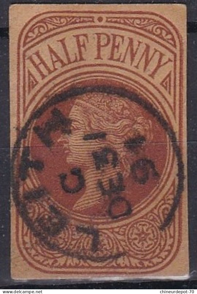 Queen Victoria HALF PENNY CACHET LEITH 1891 Écosse - Gebraucht