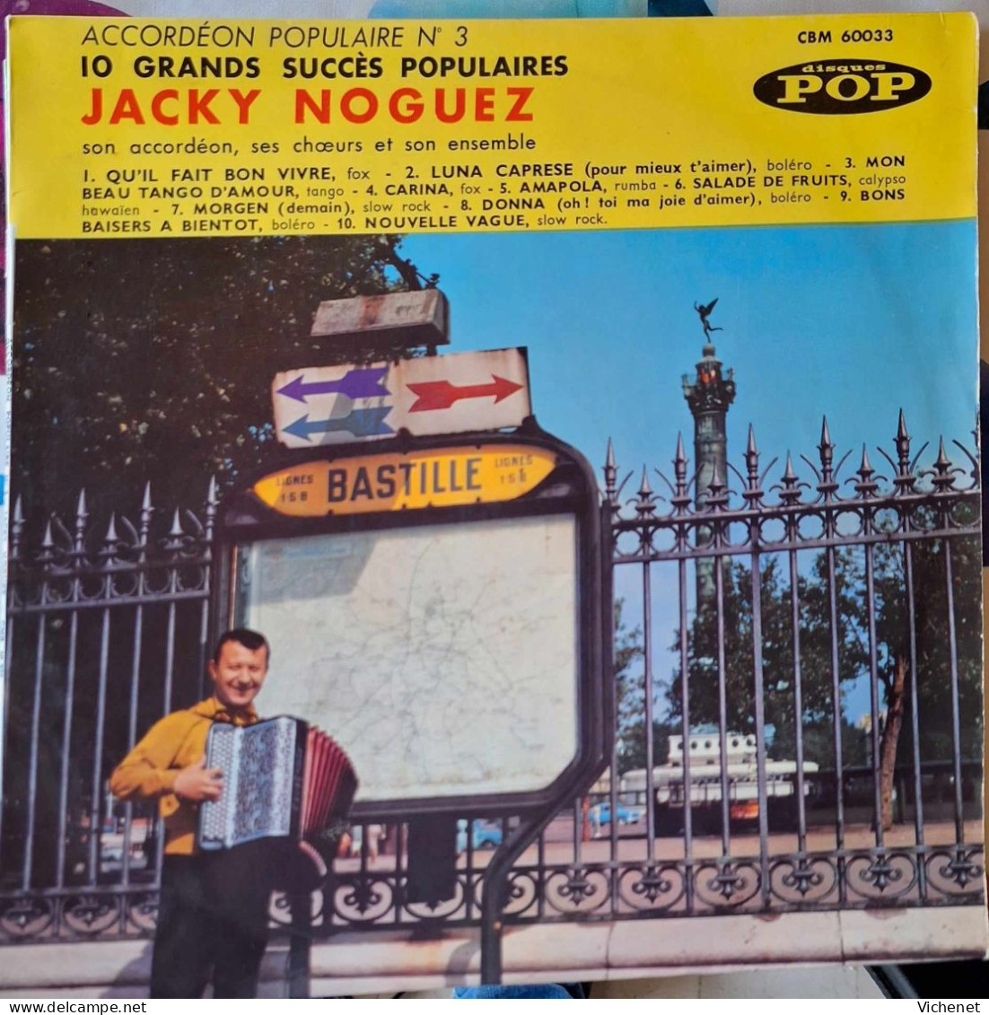 Jacky Noguez Son Accordéon Ses Choeurs Et Son Ensemble - Accordéon Populaire N° 3 - 25 Cm - Formats Spéciaux