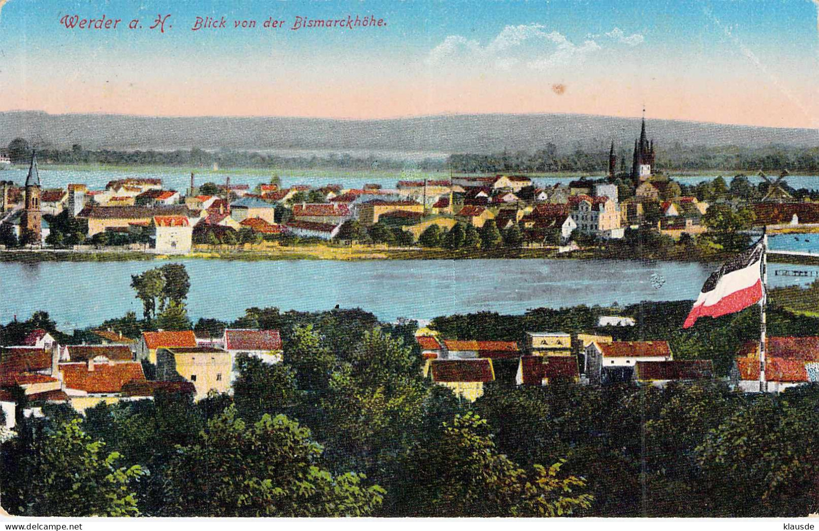 Werder A.Havel - Blick Von Der Bismarckhöhe Gel.1917 Feldpost - Werder