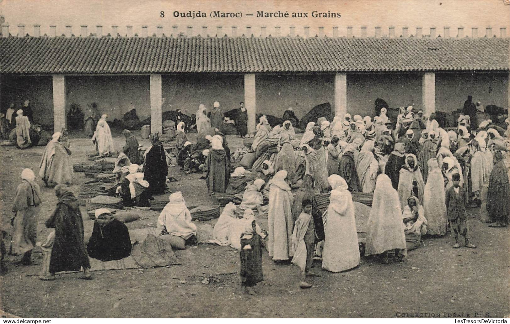 MAROC - Oudjda - Marché Aux Grains - Animé - Carte Postale Ancienne - Other & Unclassified