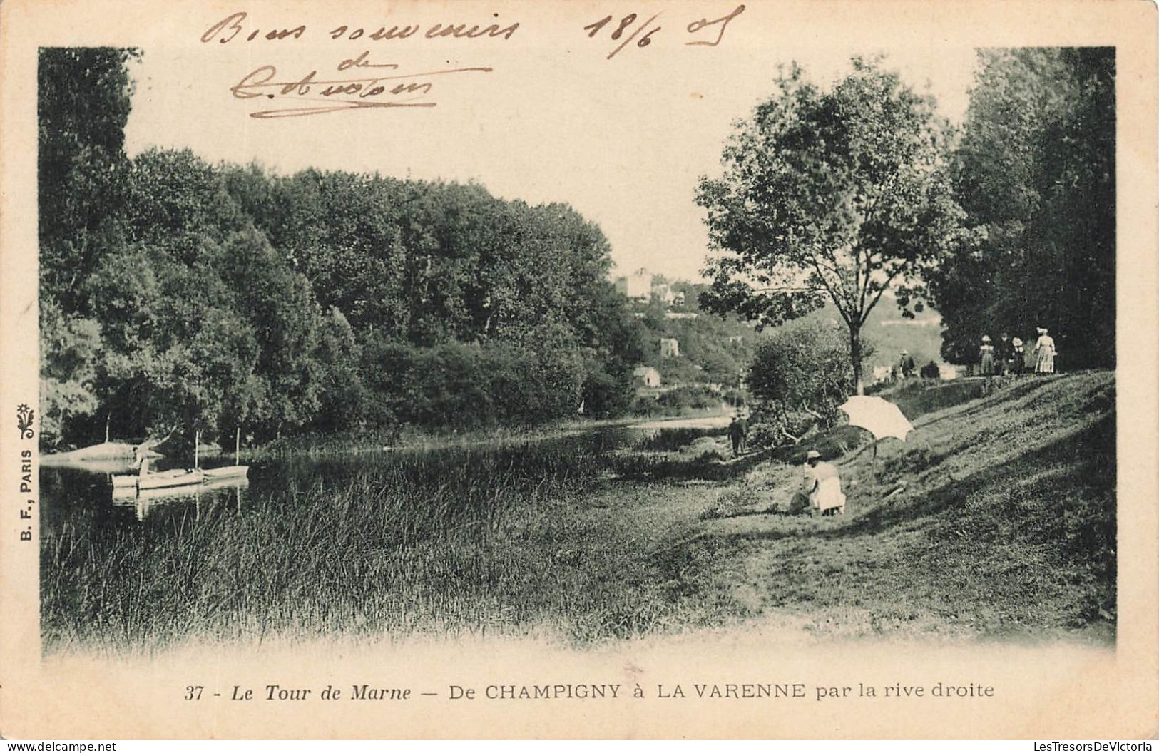 FRANCE - Champigny à La Varenne Par La Rive Droite - Le Tour De Marne - Carte Postale Ancienne - Champigny