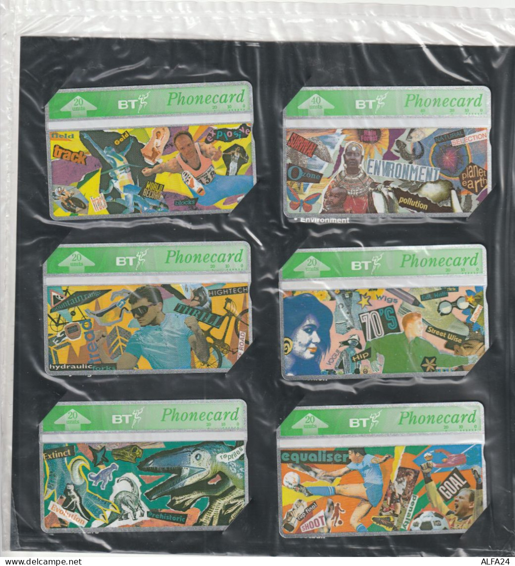 12 PHONE CARDS UK WITH FOLDER - MINT  AUTUMN 1993 - BT Commemorative Issues