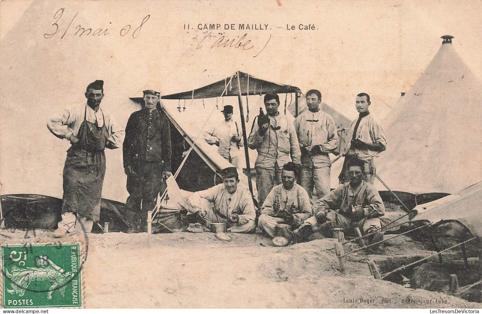 FRANCE - Mailly Le Camp - Camp De Mailly - Le Café - Carte Postale Ancienne - Mailly-le-Camp