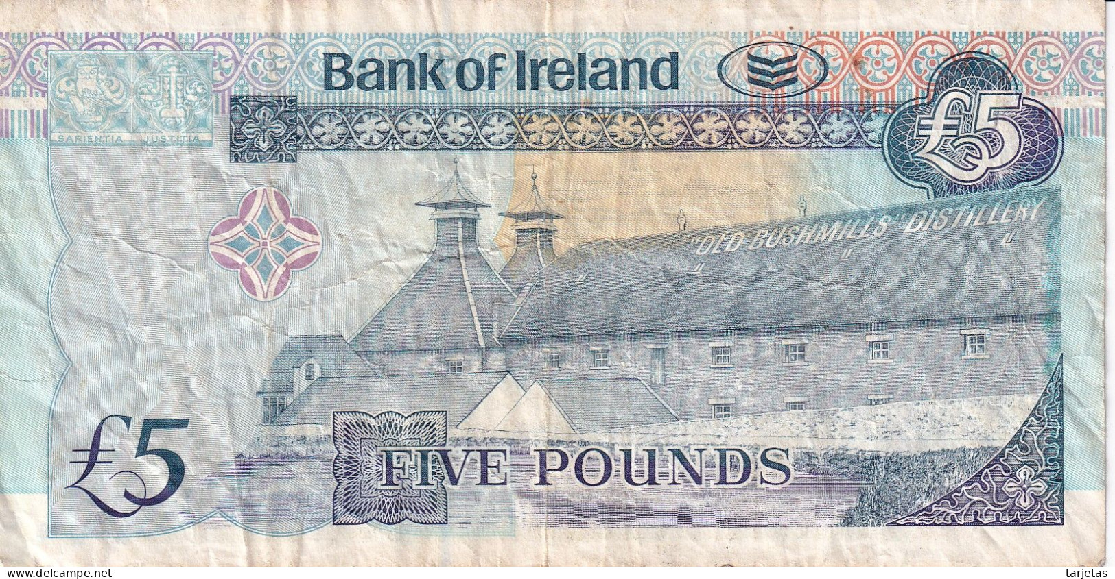 BILLETE DE IRLANDA DE 5 POUNDS DEL AÑO 2013 (BANKNOTE) - Ierland