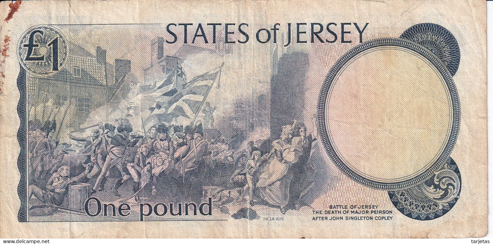 BILLETE DE JERSEY DE 1 POUND DEL AÑO 1978 A 1988  (BANKNOTE) - Jersey