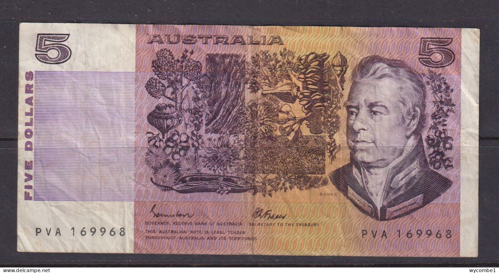 AUSTRALIA - 1974-91 5 Dollars Circulated Banknote - 1974-94 Australia Reserve Bank (papier)