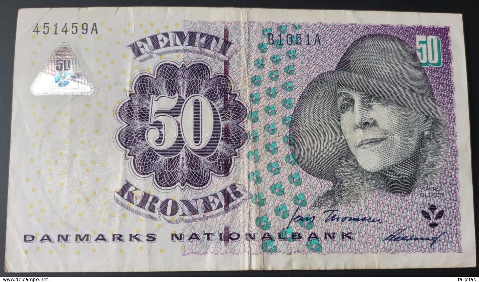 BILLETE DE DINAMARCA DE 50 KRONER DEL AÑO 1999 (BANK NOTE) - Dinamarca