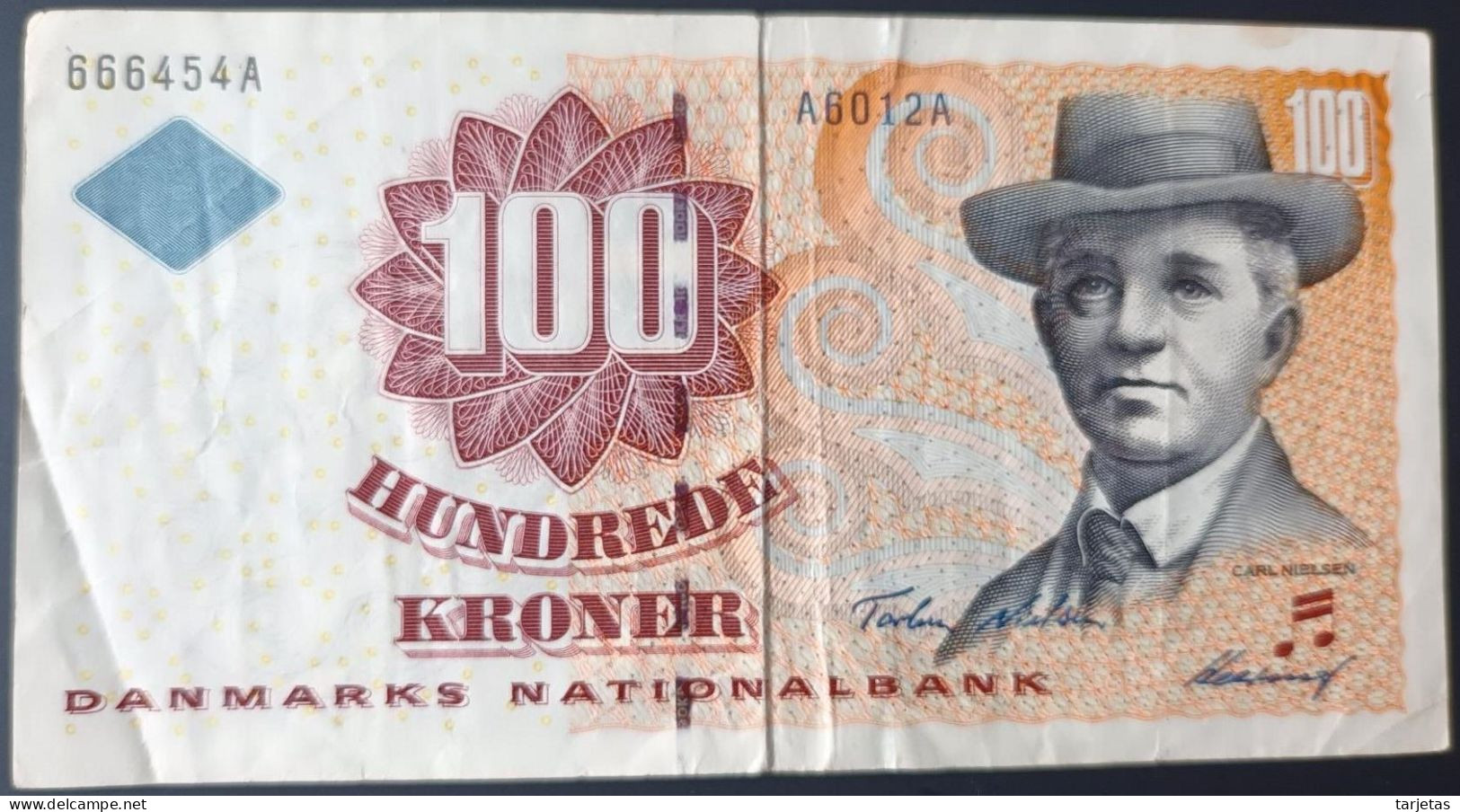 BILLETE DE DINAMARCA DE 100 KRONER DEL AÑO 2000  (BANK NOTE) - Dinamarca