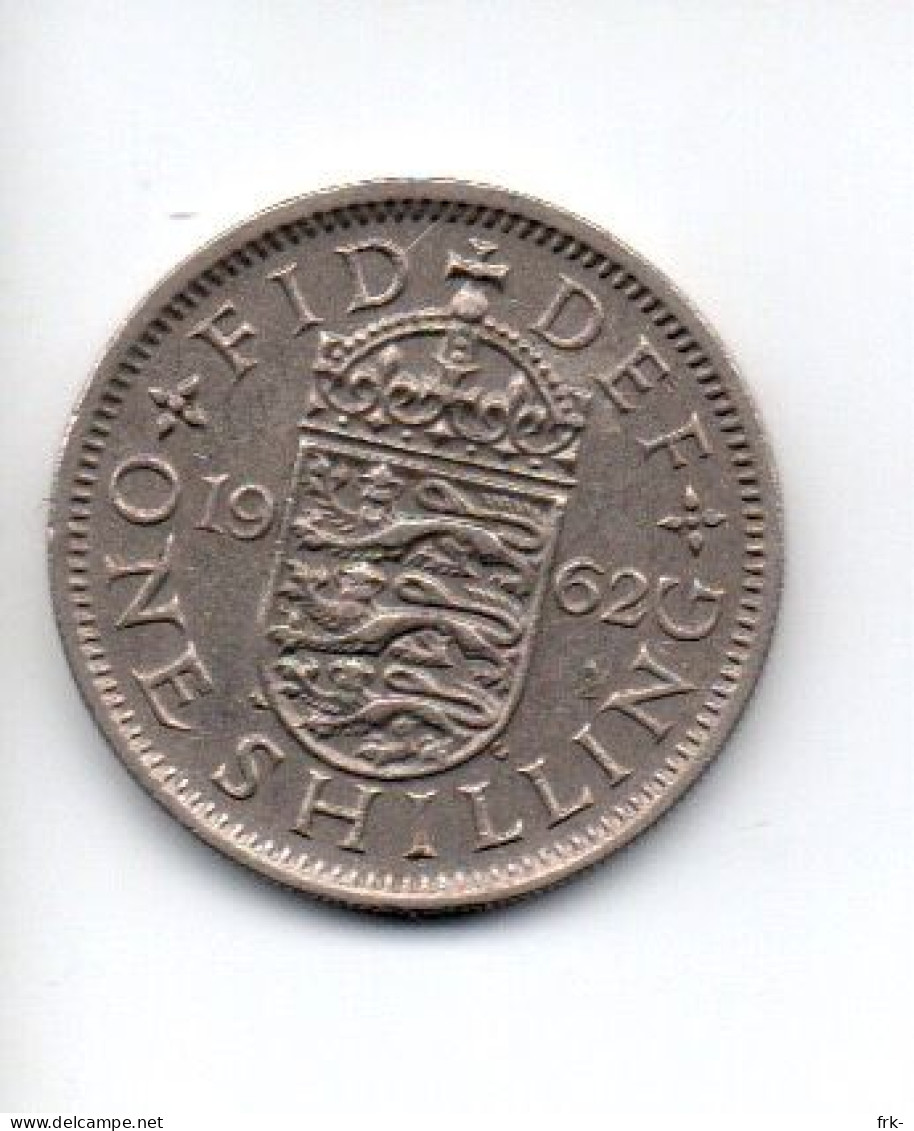 GRAN BRETAGNA 1 SHILLING 1962 - J. 1 Florin / 2 Shillings