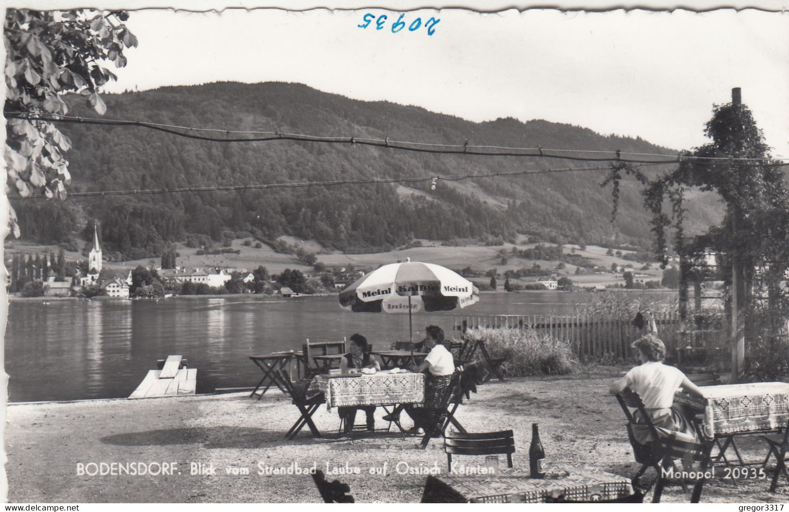 E1826) BODENSDORF Am OSSIACHERSEE - Kärnten - Blick Vom Strandbad LAUBE Auf Ossiach - Gastgarten ALT ! - Ossiachersee-Orte