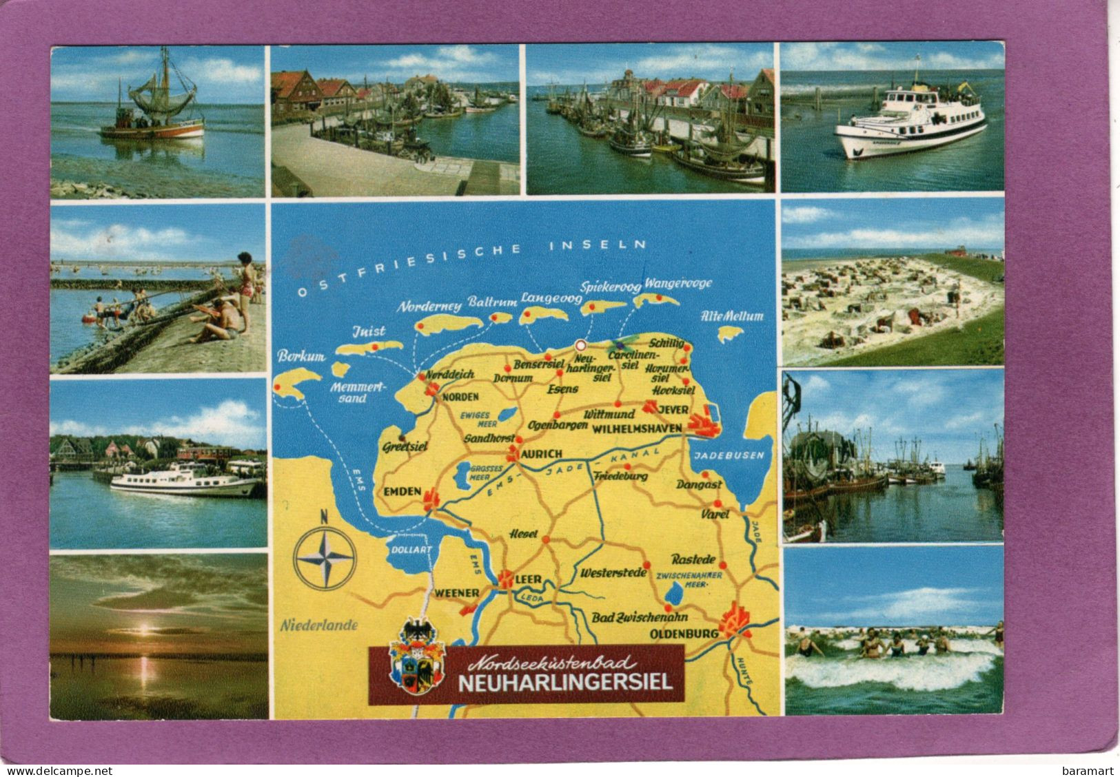 Neuharlingersiel Nordseeküsterbad OSTFRIESISCHE INSELN Map - Wittmund